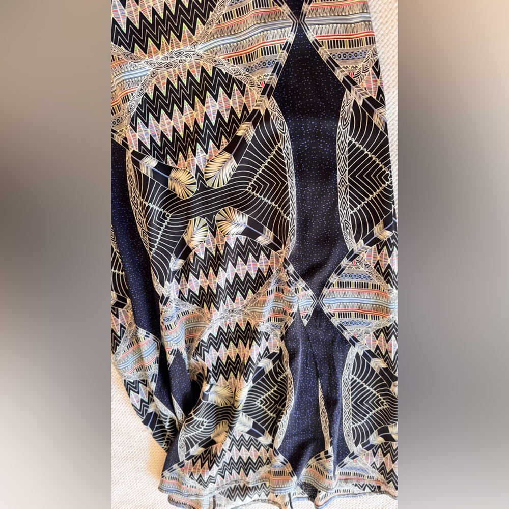 MARA HOFFMAN Boho Sleeveless Multicolored Black Maxi Dress - Picture 8 of 10